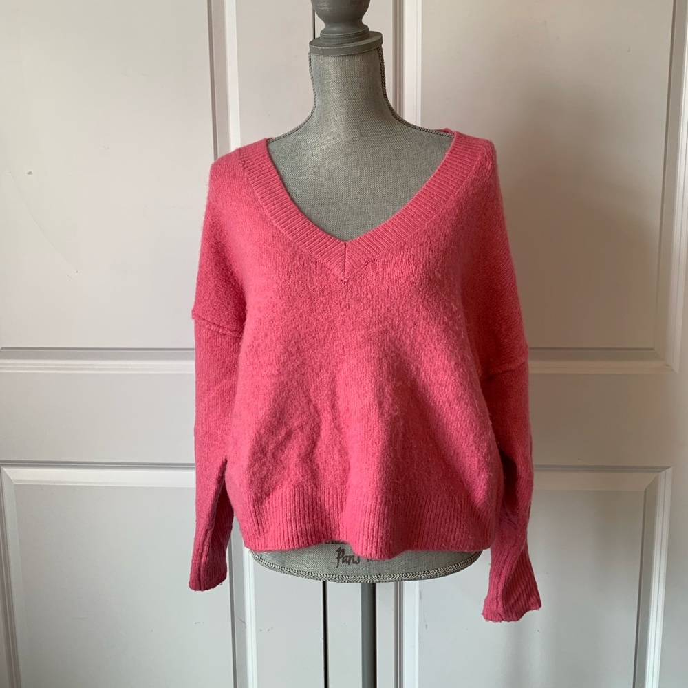 Top shop Pink V Neck Sweater
